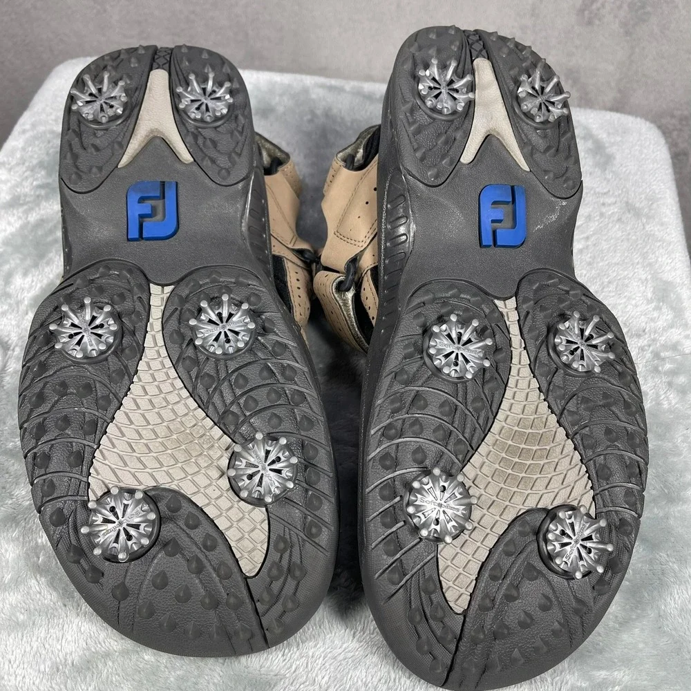 FootJoy Golf Sandals Mens 12 M Dark Taupe Spiked Golf Shoes 45318